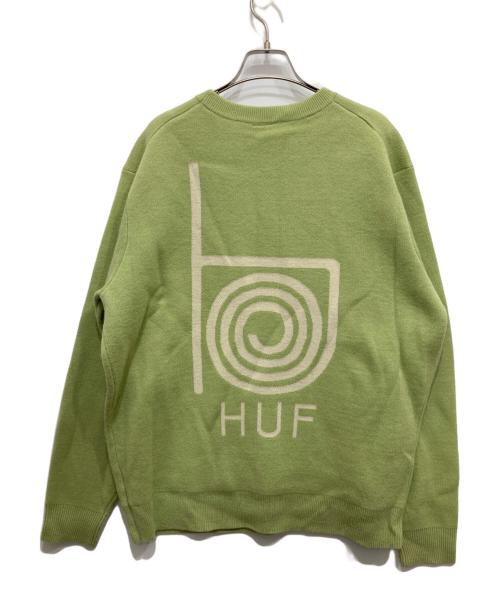 HUF（ハフ）HUF (ハフ) MODAL SWEATER 黄緑 サイズ:Mの古着・服飾アイテム