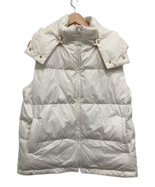 UNTITLED（アンタイトル）UNTITLED (アンタイトル) フード付きダウンベスト ホワイト サイズ:2LTの古着・服飾アイテム