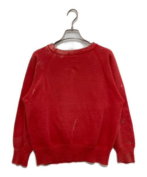 Champion（チャンピオン）Champion (チャンピオン) 60sフロッキープリントヴィンテージスウェット レッド サイズ:Mの古着・服飾アイテム