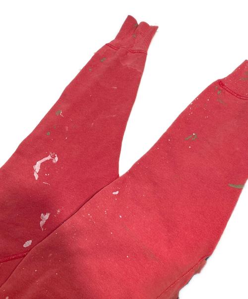 Champion（チャンピオン）Champion (チャンピオン) 60sフロッキープリントヴィンテージスウェット レッド サイズ:Mの古着・服飾アイテム