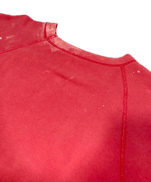 Champion（チャンピオン）Champion (チャンピオン) 60sフロッキープリントヴィンテージスウェット レッド サイズ:Mの古着・服飾アイテム