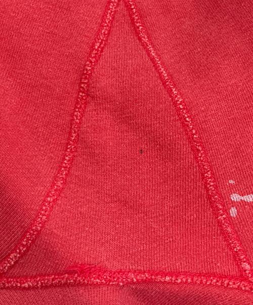Champion（チャンピオン）Champion (チャンピオン) 60sフロッキープリントヴィンテージスウェット レッド サイズ:Mの古着・服飾アイテム