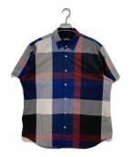 BLACK LABEL CRESTBRIDGEブラックレーベル クレストブリッジ）の古着「シアサッカーシャツ」｜ブルー