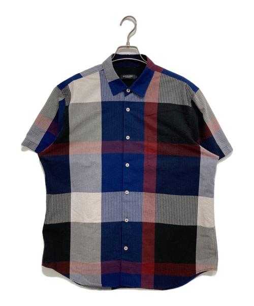 BLACK LABEL CRESTBRIDGE（ブラックレーベル クレストブリッジ）BLACK LABEL CRESTBRIDGE (ブラックレーベル クレストブリッジ) シアサッカーシャツ ブルー サイズ:XLの古着・服飾アイテム