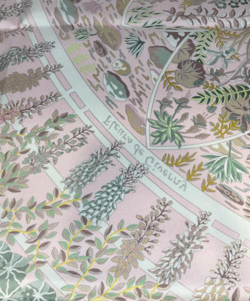 HERMES（エルメス）HERMES (エルメス) カレ90 Fleurs de Giverny ライトピンク/ピンク サイズ:89×89の古着・服飾アイテム