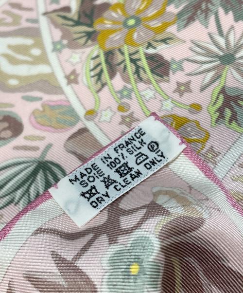 HERMES（エルメス）HERMES (エルメス) カレ90 Fleurs de Giverny ライトピンク/ピンク サイズ:89×89の古着・服飾アイテム