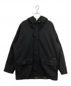 stussyステューシー）の古着「ウールナイロンフーデッドコート」｜ブラック