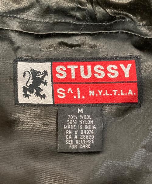 stussy（ステューシー）stussy (ステューシー) ウールナイロンフーデッドコート ブラック サイズ:Mの古着・服飾アイテム
