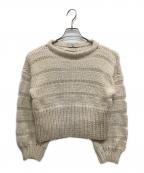 MAYDIマイディ）の古着「ハンドメイドボリュームスリーブショートニット」｜アイボリー