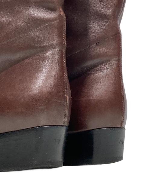 CHANEL（シャネル）CHANEL (シャネル) スクエアトゥロングブーツ ブラウン サイズ:23.5cm(37)の古着・服飾アイテム