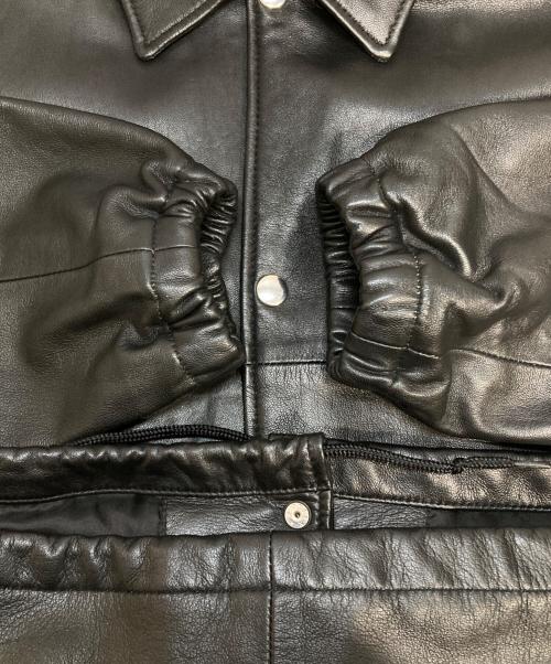 BEAUTY&YOUTH（ビューティーアンドユース）BEAUTY&YOUTH (ビューティーアンドユース) シープスキンレザーコーチジャケット ブラック サイズ:XLの古着・服飾アイテム