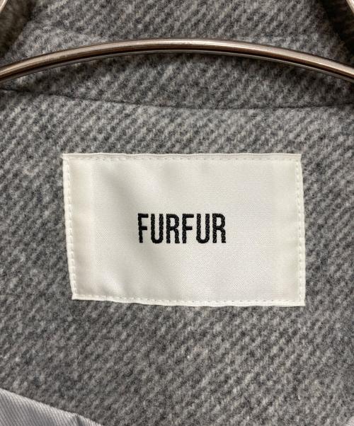 furfur（ファーファー）furfur (ファーファー) 素材MIXマーメイドラインコート グレー サイズ:ONE 未使用品の古着・服飾アイテム