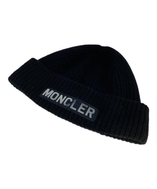 MONCLER（モンクレール）MONCLER (モンクレール) ロゴニットキャップ ブラックの古着・服飾アイテム