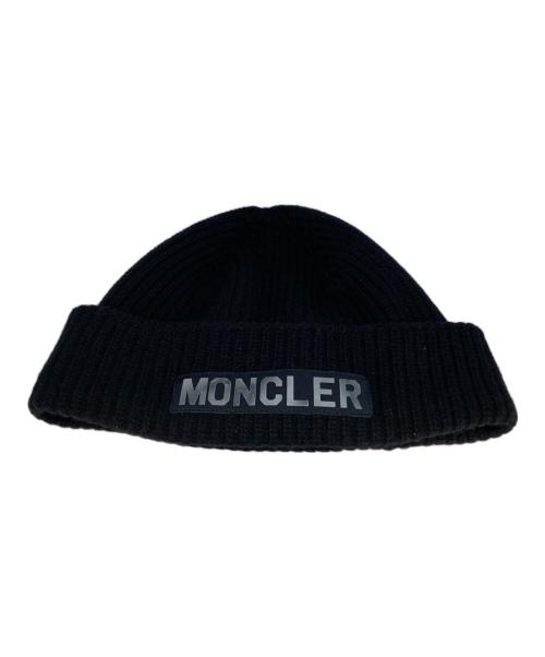 MONCLER（モンクレール）MONCLER (モンクレール) ロゴニットキャップ ブラックの古着・服飾アイテム
