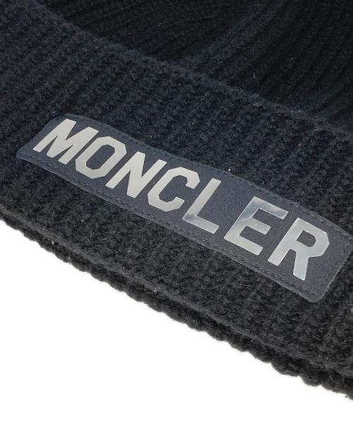 MONCLER（モンクレール）MONCLER (モンクレール) ロゴニットキャップ ブラックの古着・服飾アイテム