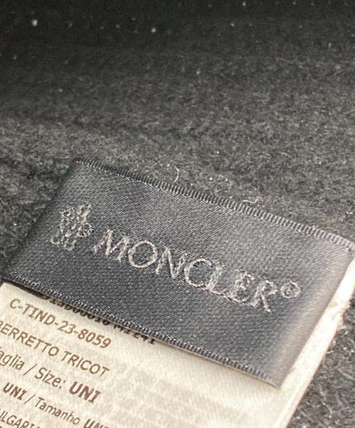 MONCLER（モンクレール）MONCLER (モンクレール) ロゴニットキャップ ブラックの古着・服飾アイテム