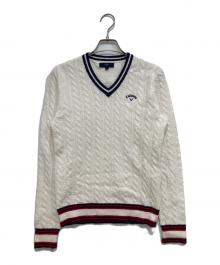 Callaway（キャロウェイ）の古着「Vネックニット」｜ホワイト