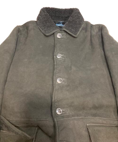 POLO RALPH LAUREN（ポロ・ラルフローレン）POLO RALPH LAUREN (ポロ・ラルフローレン) リアルムートンコート ブラック サイズ:XLの古着・服飾アイテム