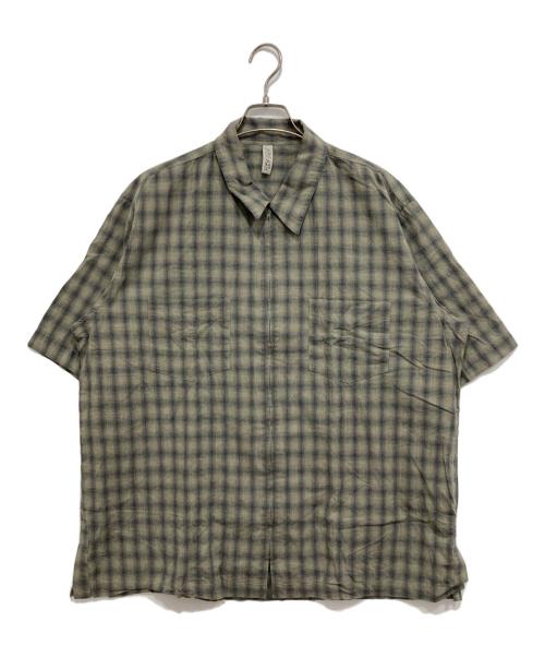 HEALTH（ヘルス）HEALTH (ヘルス) ハーフジップシャツ グリーン サイズ:Lの古着・服飾アイテム