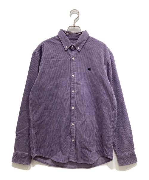 Carhartt WIP（カーハート ワークインプログレス）Carhartt WIP (カーハート ワークインプログレス) L/S MADISON CORD SHIRT パープル サイズ:Mの古着・服飾アイテム