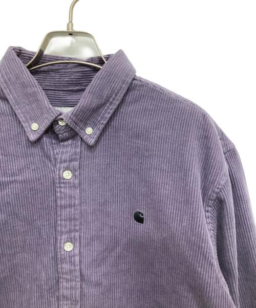Carhartt WIP（カーハート ワークインプログレス）Carhartt WIP (カーハート ワークインプログレス) L/S MADISON CORD SHIRT パープル サイズ:Mの古着・服飾アイテム