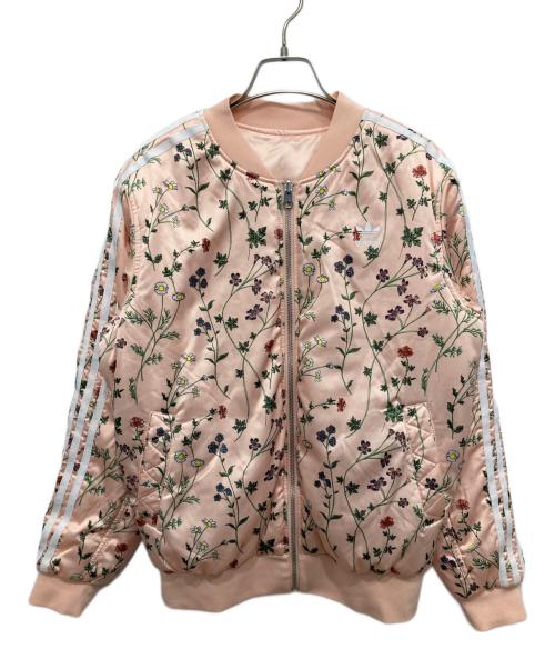 adidas Originals（アディダスオリジナル）adidas originals (アディダスオリジナル) リバーシブルボンバージャケット ピンク サイズ:Lの古着・服飾アイテム