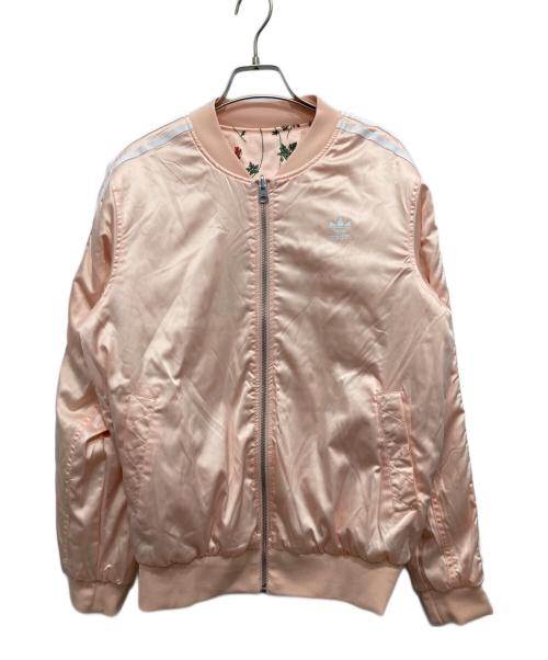 adidas Originals（アディダスオリジナル）adidas originals (アディダスオリジナル) リバーシブルボンバージャケット ピンク サイズ:Lの古着・服飾アイテム