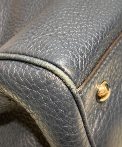 GUCCI（グッチ）GUCCI (グッチ) バンブーショッパーミディアムトート ネイビーの古着・服飾アイテム