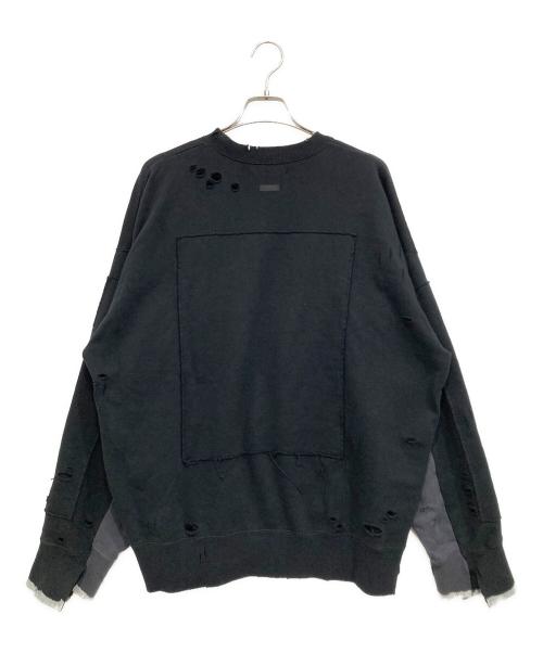 stein（シュタイン）stein (シュタイン) OVERSIZED REBUILD SWEAT LS ブラック サイズ:Sの古着・服飾アイテム