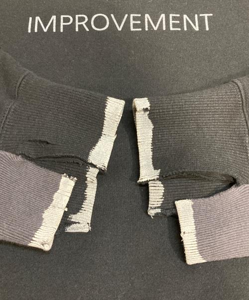 stein（シュタイン）stein (シュタイン) OVERSIZED REBUILD SWEAT LS ブラック サイズ:Sの古着・服飾アイテム