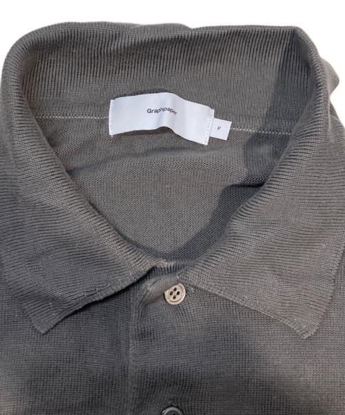 Graphpaper（グラフペーパー）Graphpaper (グラフペーパー) Suvin Oversized L/S Polo グレー サイズ:Freeの古着・服飾アイテム