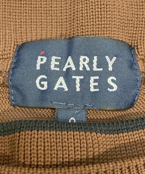 PEARLY GATES（パーリーゲイツ）PEARLY GATES (パーリーゲイツ) フレコセーターニット ブラウン サイズ:0 (S)の古着・服飾アイテム