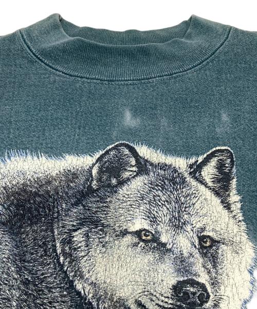 USED（ユーズド）USED (ユーズド) アニマル柄スウェット グリーン サイズ:Lの古着・服飾アイテム