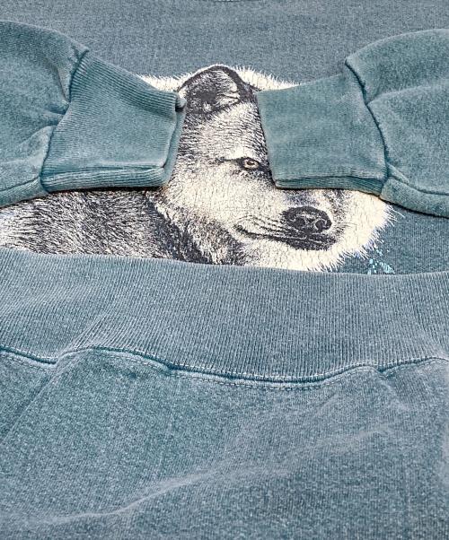 USED（ユーズド）USED (ユーズド) アニマル柄スウェット グリーン サイズ:Lの古着・服飾アイテム