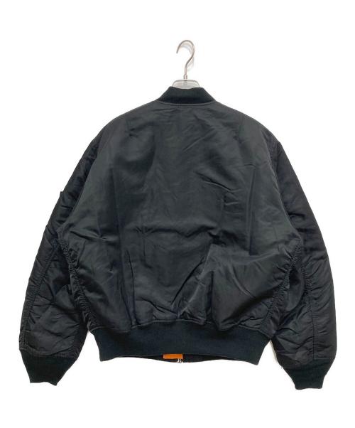 ALPHA（アルファ）ALPHA (アルファ) MA-1ナイロンジャケット ブラック サイズ:Lの古着・服飾アイテム