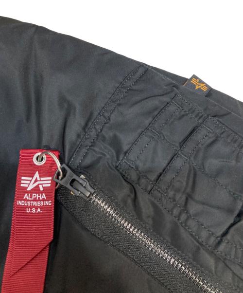 ALPHA（アルファ）ALPHA (アルファ) MA-1ナイロンジャケット ブラック サイズ:Lの古着・服飾アイテム