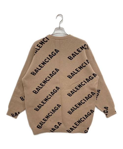 BALENCIAGA（バレンシアガ）BALENCIAGA (バレンシアガ) オーバーサイズクルーネックウールセーター ベージュ サイズ:Sの古着・服飾アイテム