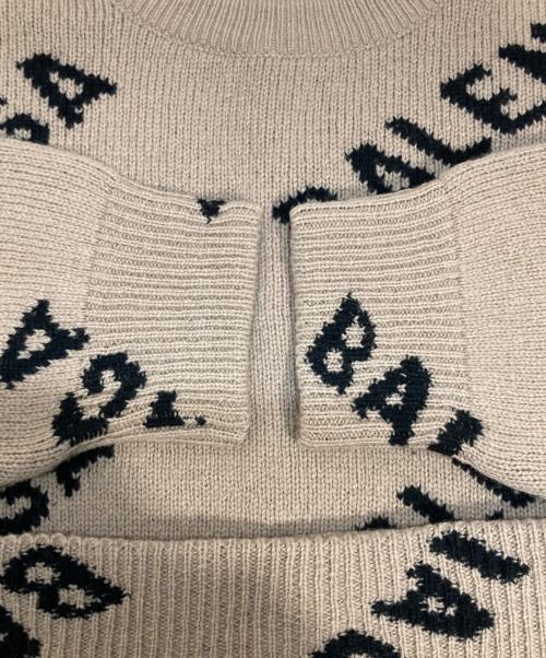 BALENCIAGA（バレンシアガ）BALENCIAGA (バレンシアガ) オーバーサイズクルーネックウールセーター ベージュ サイズ:Sの古着・服飾アイテム