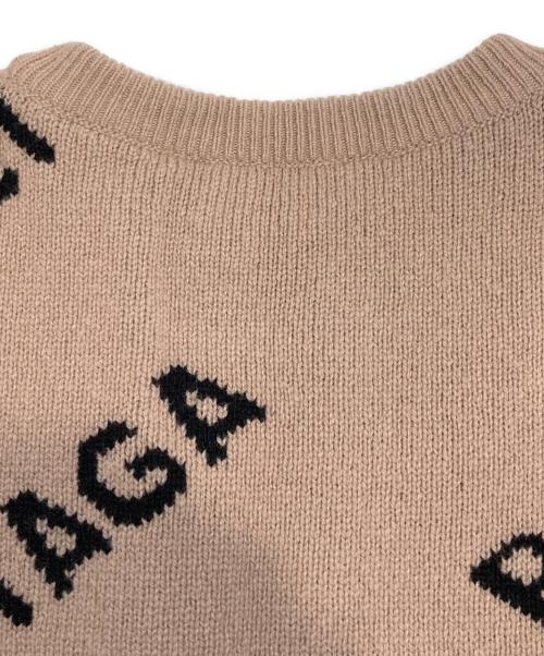 BALENCIAGA（バレンシアガ）BALENCIAGA (バレンシアガ) オーバーサイズクルーネックウールセーター ベージュ サイズ:Sの古着・服飾アイテム