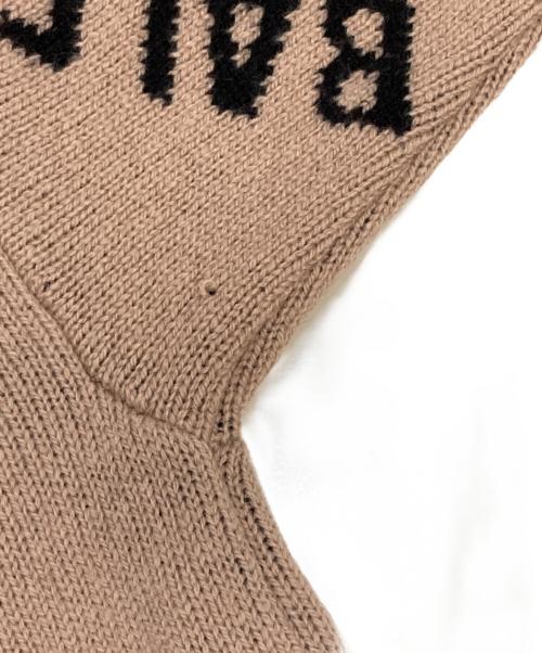 BALENCIAGA（バレンシアガ）BALENCIAGA (バレンシアガ) オーバーサイズクルーネックウールセーター ベージュ サイズ:Sの古着・服飾アイテム