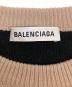 中古・古着 BALENCIAGA (バレンシアガ) オーバーサイズクルーネックウールセーター ベージュ サイズ:S：31000円