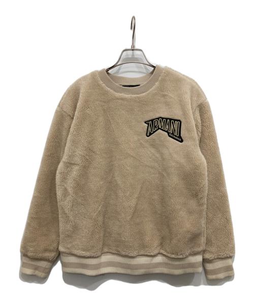 ARMANI EXCHANGE（アルマーニ エクスチェンジ）ARMANI EXCHANGE (アルマーニ エクスチェンジ) フリースプルオーバースウェット ベージュ サイズ:Mの古着・服飾アイテム