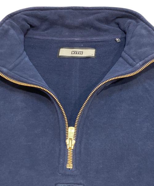 KITH（キス）KITH (キス) BOX LOGO HALF ZIP PULLOVER ネイビー サイズ:Sの古着・服飾アイテム
