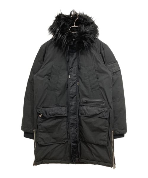 DIESEL（ディーゼル）DIESEL (ディーゼル) 中綿モッズコート ブラック サイズ:XSの古着・服飾アイテム