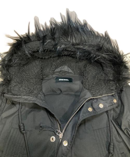 DIESEL（ディーゼル）DIESEL (ディーゼル) 中綿モッズコート ブラック サイズ:XSの古着・服飾アイテム