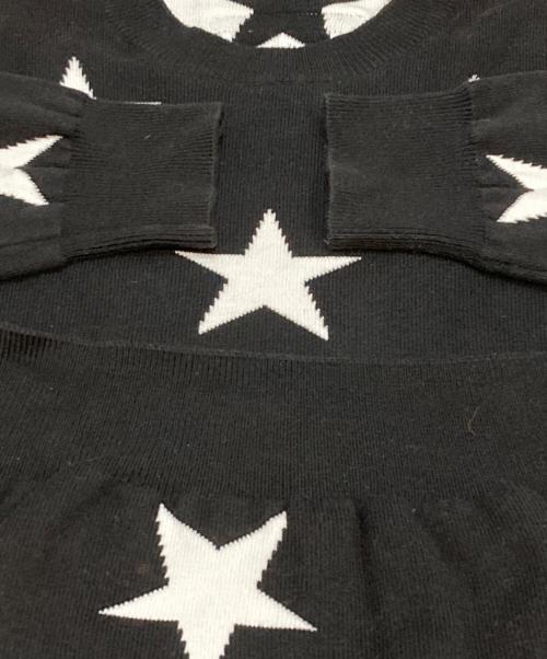 JACK BUNNY（ジャックバニー）JACK BUNNY (ジャックバニー) 星柄ジャガードニット ブラック サイズ:4（M程度）の古着・服飾アイテム