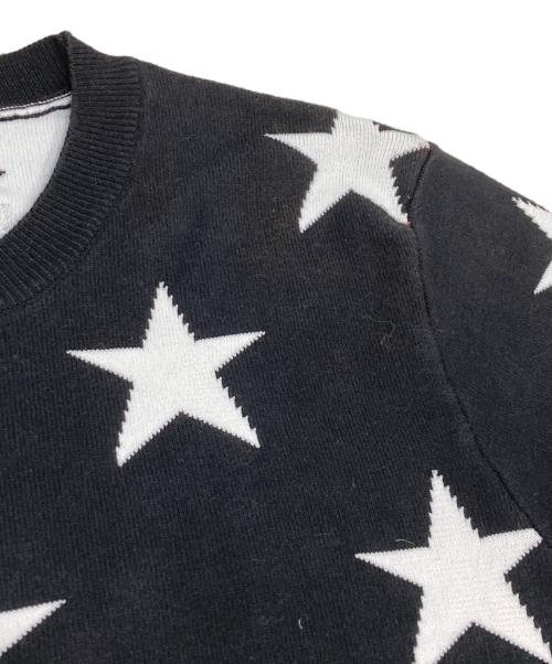 JACK BUNNY（ジャックバニー）JACK BUNNY (ジャックバニー) 星柄ジャガードニット ブラック サイズ:4（M程度）の古着・服飾アイテム