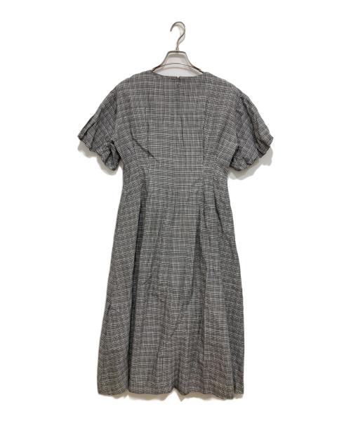 MACKINTOSH PHILOSOPHY（マッキントッシュ フィロソフィー）MACKINTOSH PHILOSOPHY (マッキントッシュ フィロソフィー) リネン混チェックワンピース グレー サイズ:Mの古着・服飾アイテム