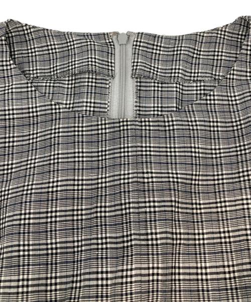 MACKINTOSH PHILOSOPHY（マッキントッシュ フィロソフィー）MACKINTOSH PHILOSOPHY (マッキントッシュ フィロソフィー) リネン混チェックワンピース グレー サイズ:Mの古着・服飾アイテム