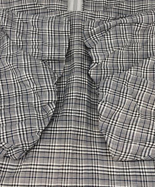 MACKINTOSH PHILOSOPHY（マッキントッシュ フィロソフィー）MACKINTOSH PHILOSOPHY (マッキントッシュ フィロソフィー) リネン混チェックワンピース グレー サイズ:Mの古着・服飾アイテム